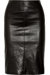 The Row Fistian Stretch-Leather Pencil Skirt