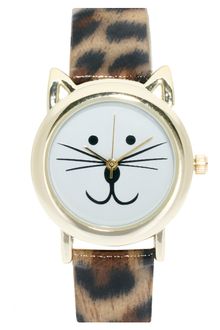 ASOS Collection Leopard Cat Ears Watch - Lyst