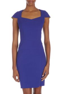 Marc New York By Andrew Marc Pleated Cap Sleeve Dress - Lyst