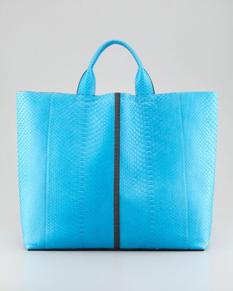 Reed Krakoff Exotic Python Track Tote Bag Blu - Lyst