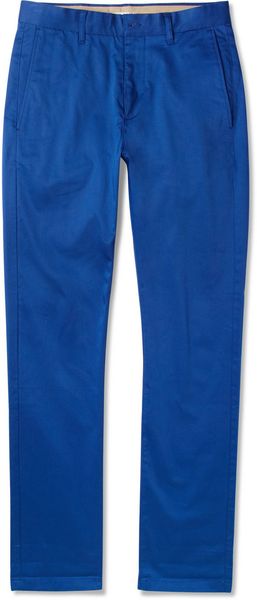Acne Roc Slim Fit Cotton Blend Trousers - Lyst