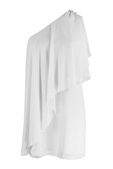 Alice + Olivia One Shoulder Drape Dress - Lyst
