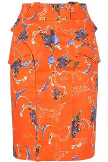 Altuzarra Pali Printed Stretch Cotton Canvas Skirt - Lyst
