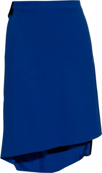 Balenciaga Crepe Skirt with Drapery - Lyst