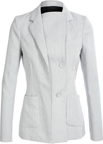 Balenciaga Pinstriped Silkblend Boyfriend Blazer - Lyst