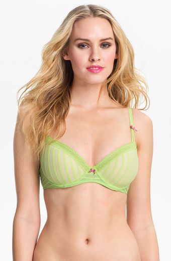 Betsey Johnson Stocking Stripe Underwire T-shirt Bra - Lyst