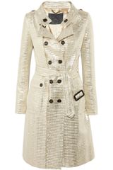 Burberry Prorsum Metallic Jacquard Trench Coat