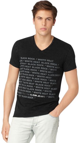 Calvin Klein Jeans Black Rock Tshirt - Lyst