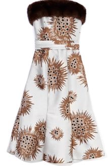 Carolina Herrera Flower Urchan Jacquard Dress - Lyst