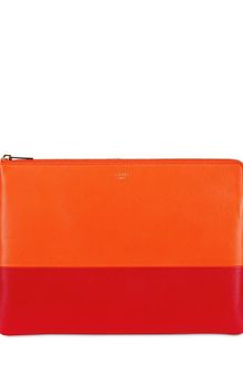 Celine Bicolored Solo Pouch Leather Clutch - Lyst