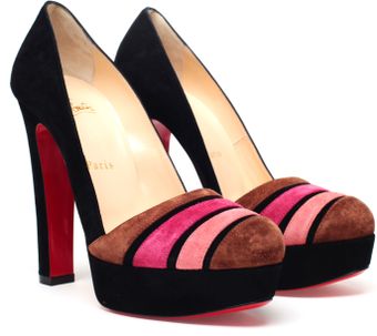 Christian Louboutin Viva Bella Suede Platform Pumps - Lyst