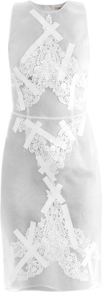 Christopher Kane Tape and Embroidered Organza Dress - Lyst
