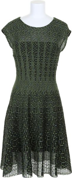 Dior Graphic Dress in Iridescent Technic Jersey Of Silk - Lyst