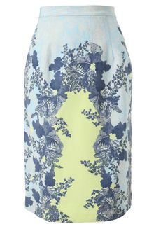 Erdem Floral Brocade Printed Pencil Skirt - Lyst