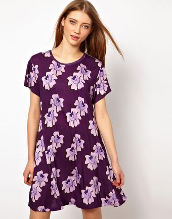 House Of Holland Tee Dress in 90s Floral - Lyst