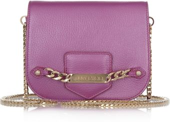Jimmy Choo Shadow Pearlescent Leather Shoulder Bag - Lyst