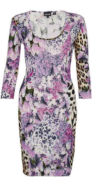 Just Cavalli Floral Leopard Print Dress - Lyst