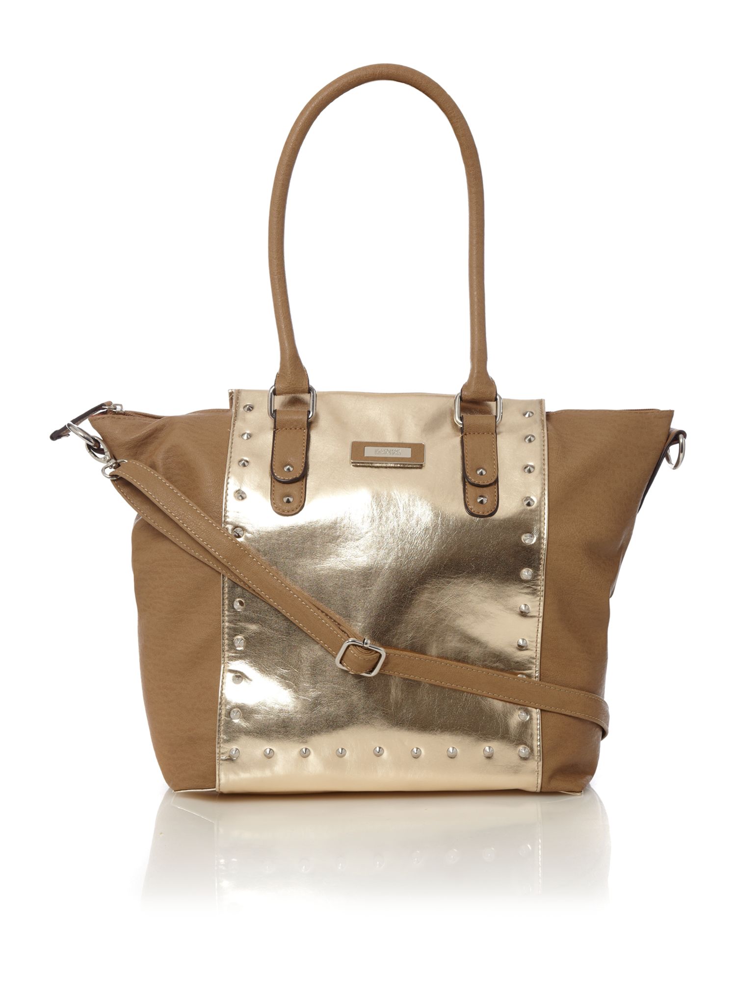 Cole Reaction Brook Street Studded Tote in Brown (metallic) Lyst
