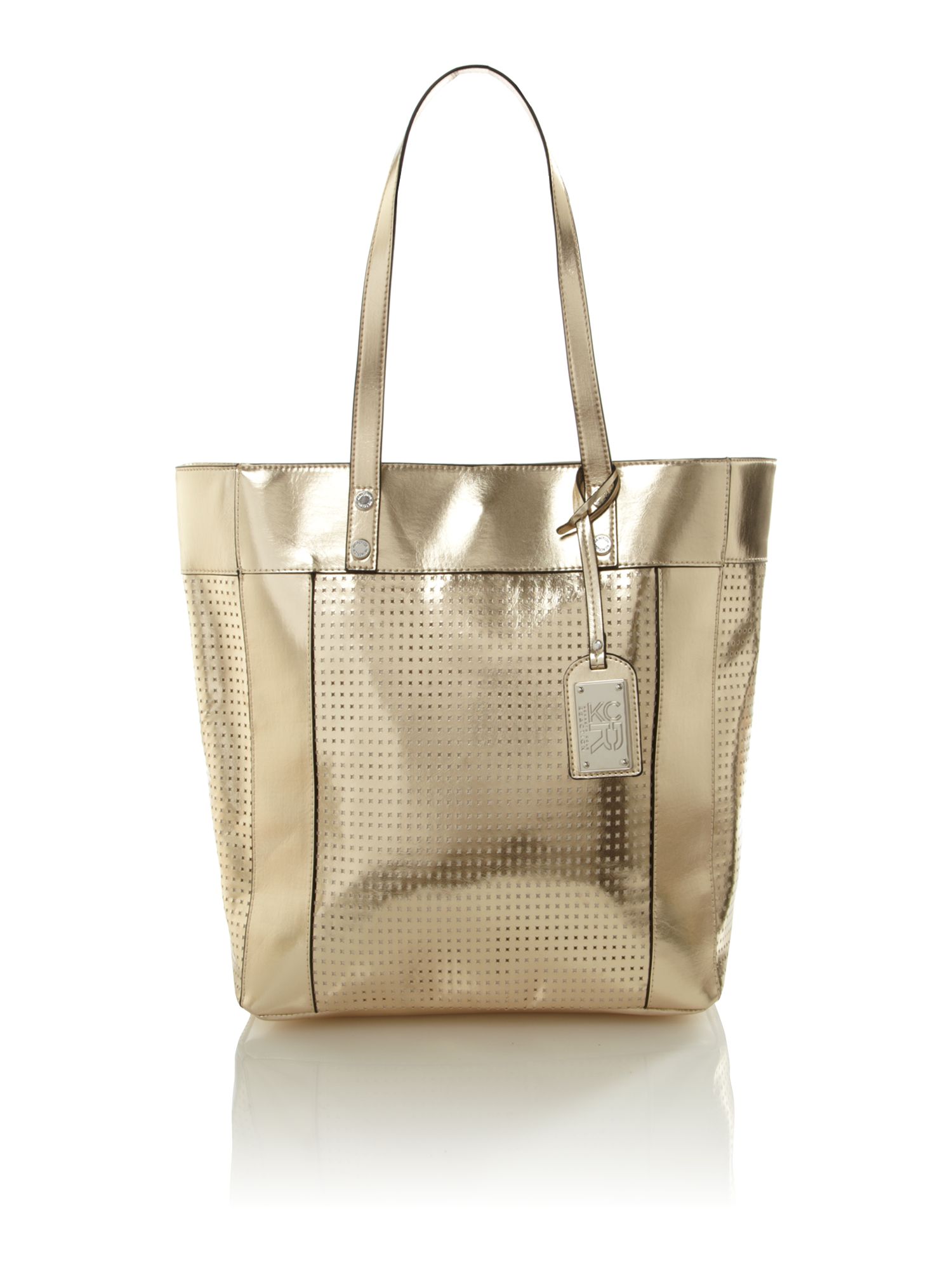 Cole Reaction Murray Street Large Tote Bag in Gold (metallic