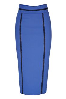 L'Wren Scott High Waisted Pencil Skirt with Lace Trim - Lyst