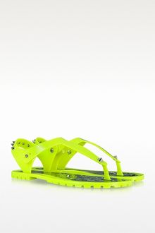 Marc By Marc Jacobs Neon Yellow Rubber Jelly Thong Sandals - Lyst