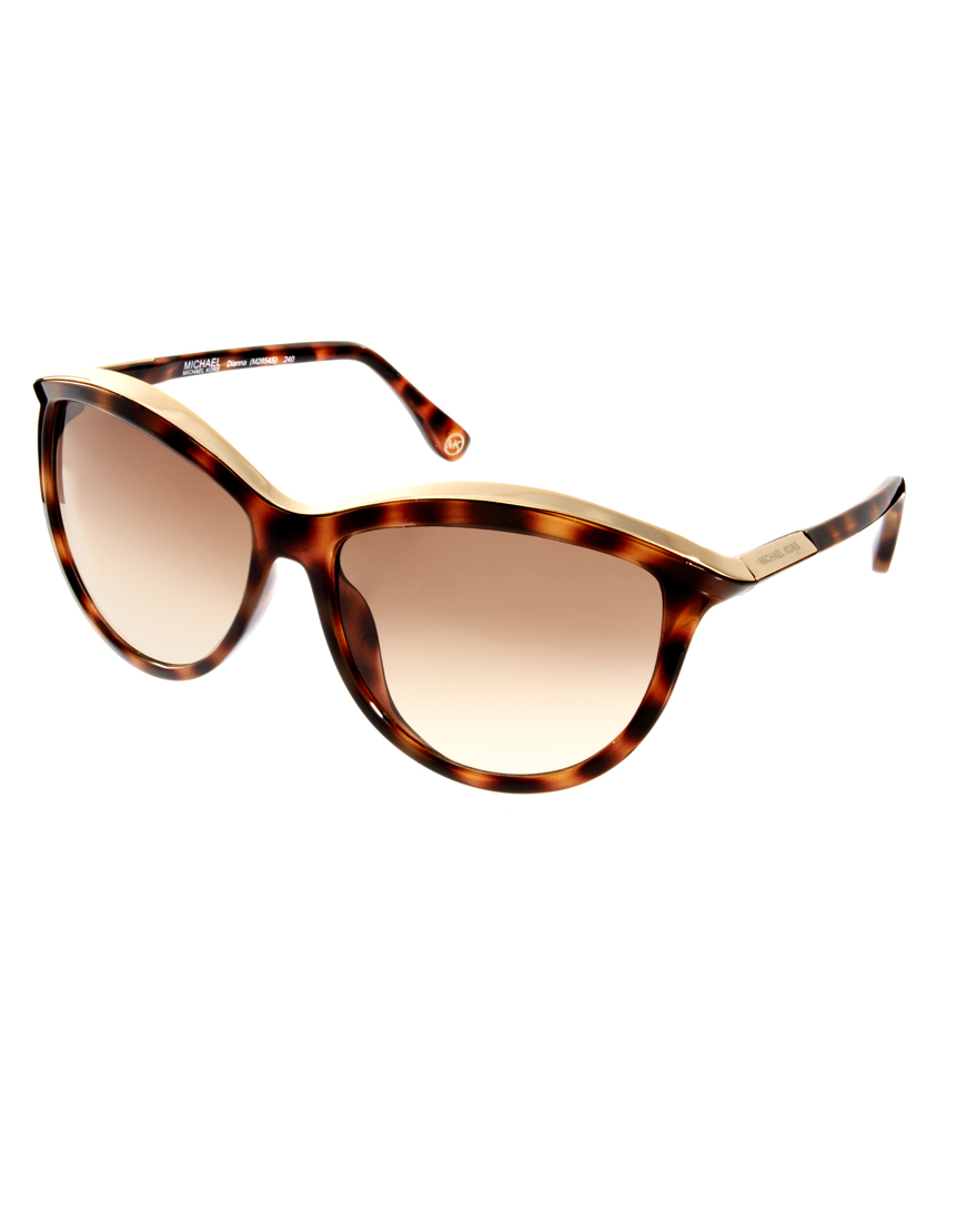 Michael Kors Tortoise Shell Cat Eye Sunglasses In Brown Lyst