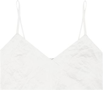 Miu Miu Crinkled Duchesse Cotton-Blend Bra Top - Lyst