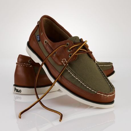 Polo Ralph Lauren Bienne Canoe Shoe in Green for Men (olive tan
