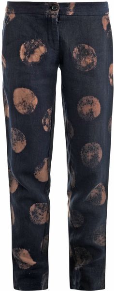 Raquel Allegra Polkadot Linen Trousers - Lyst