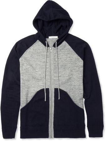 Sandro Panelled Knitted Cotton Hoodie - Lyst