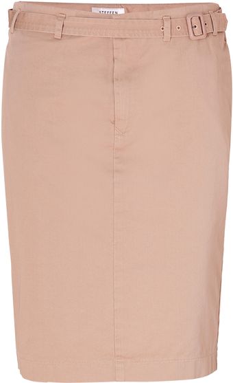 Steffen Schraut Summer Khaki Estanica Cotton Skirt - Lyst