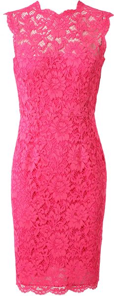 Valentino Macramé Lace Pencil Dress - Lyst