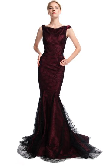 Zac Posen Bateau Neck Mermaid Evening Gown - Lyst