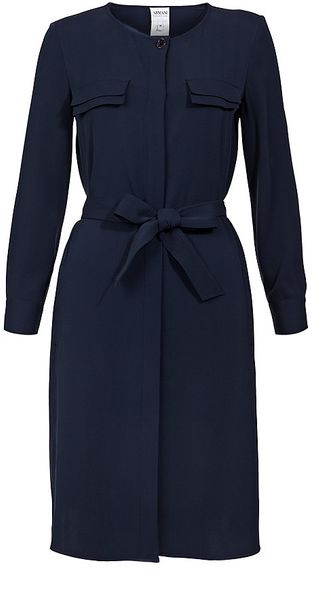 Armani Silk Shirt Dress - Lyst
