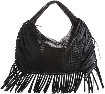 Bottega Veneta Large Intrecciato Fringe Veneta Hobo Bag - Lyst