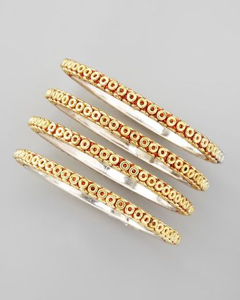 Chamak By Priya Kakkar Set Of 4 Glitter Bead Bangles - Lyst