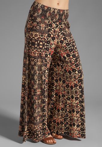 Free People Knit Wide Leg Pant in Orange Combo - Lyst