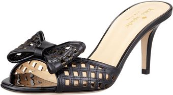 Kate Spade Mailyn Patent Cutout Slide Blac - Lyst