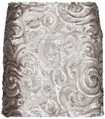 Mango Sequined Miniskirt - Lyst