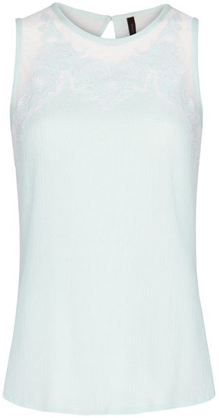 Mango Floral Embroidery Top - Lyst