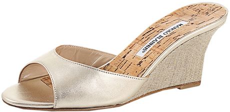 open toe wedge mule