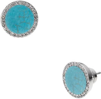 Michael Kors Pave Slice Stud Earrings - Lyst
