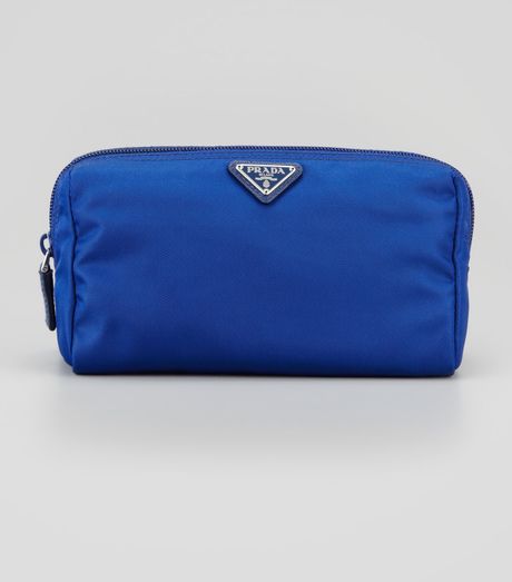 Prada Medium Nylon Cosmetics Bag in Blue (royal blue) Prada Medium Nylon Cosmetics Bag in Blue (royal blue)