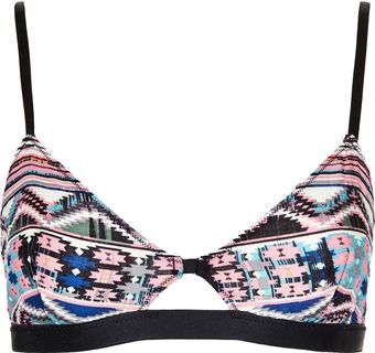 Topshop Aztec Print Triangle Bra - Lyst