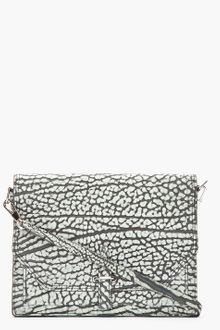 3.1 Phillip Lim Grey Polly Double Compartment Bull Leather Embossed Bag - Lyst