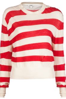 Acne Lia Stripe Crew Sweater - Lyst