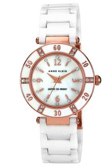 Anne Klein Womens White Ceramic Watch - Lyst