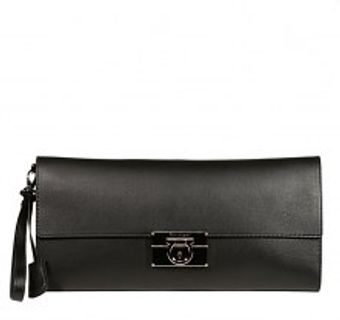 Ferragamo Afef Leather Clutch - Lyst