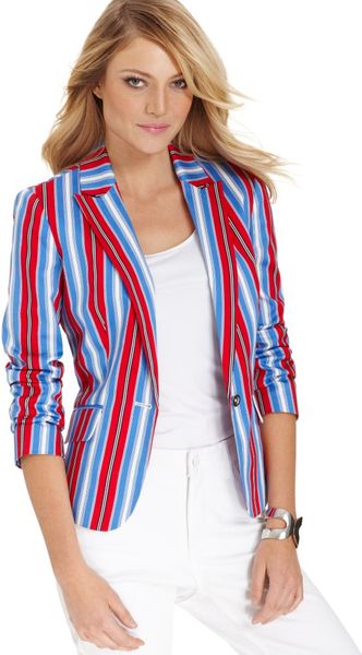 Jones New York Multistripe Blazer - Lyst
