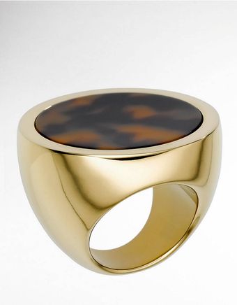 Michael Kors Faux Tortoise Disc Ring  - Lyst